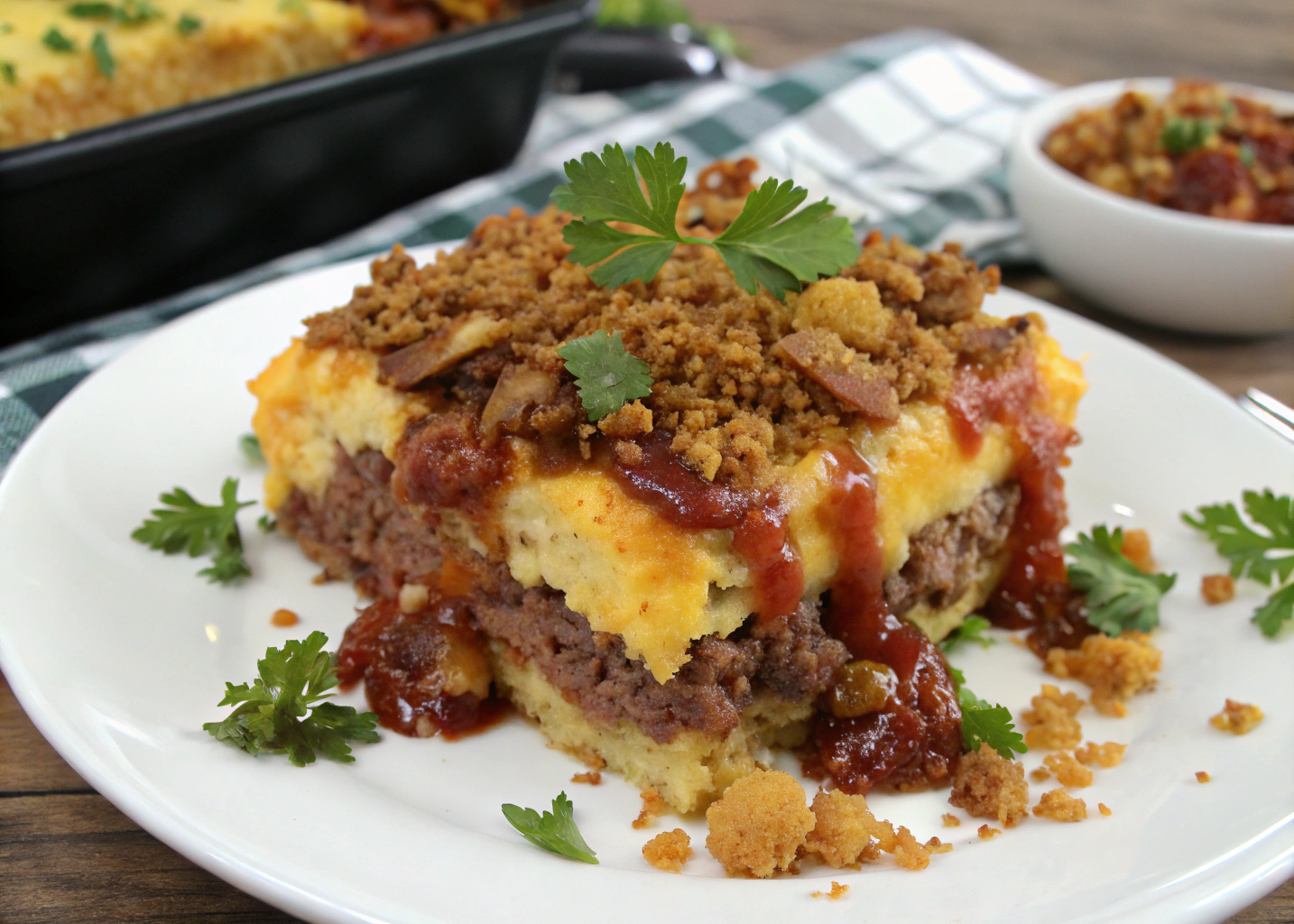 BBQ Bacon Cheeseburger Casserole