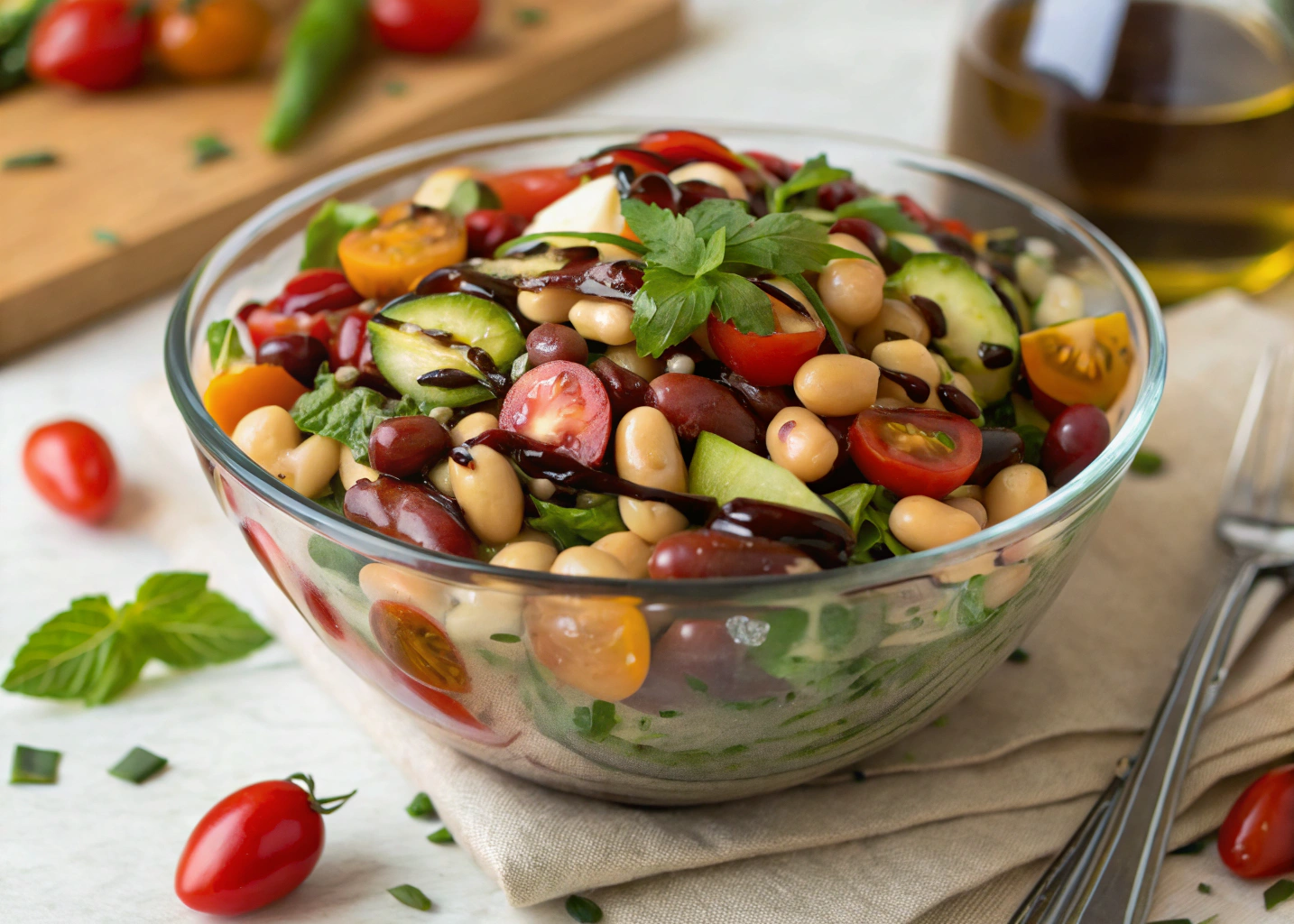 Bean Salad with Balsamic Vinaigrette: A Fresh and Protein-Packed Side