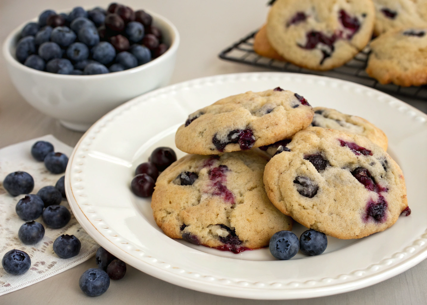 Blueberry Cookies: Soft, Chewy, and Bursting with Fresh Berry Flavor