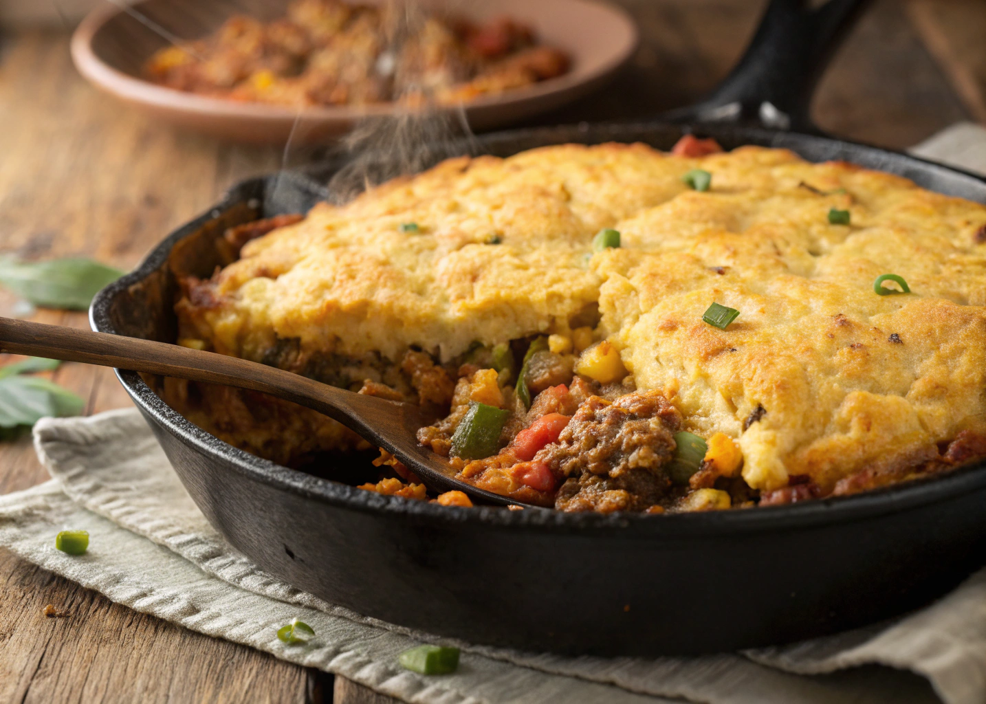 California Tamale Pie: A Cheesy, Cornbread-Topped Family Favorite