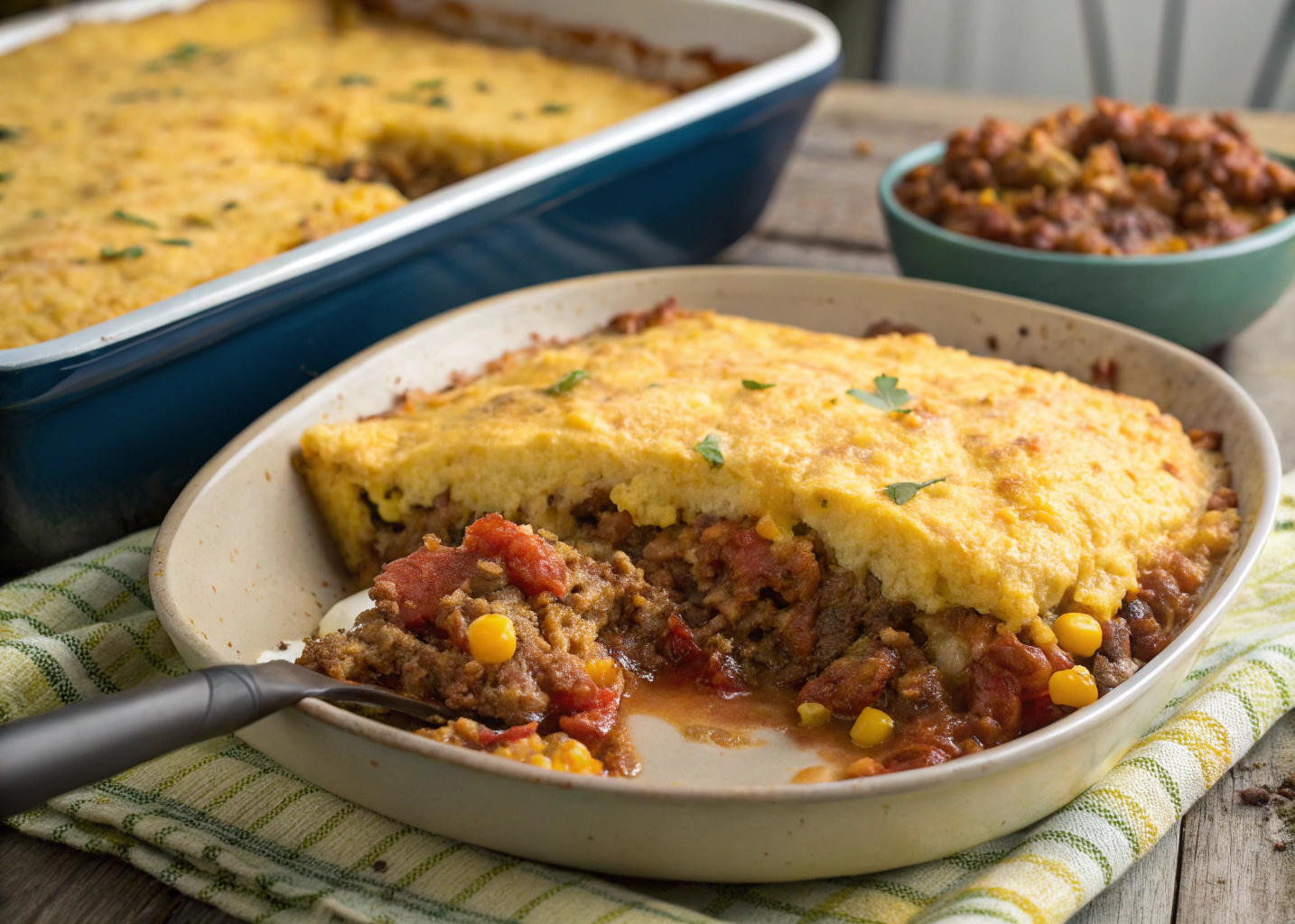 California Tamale Pie: A Cheesy, Cornbread-Topped Family Favorite