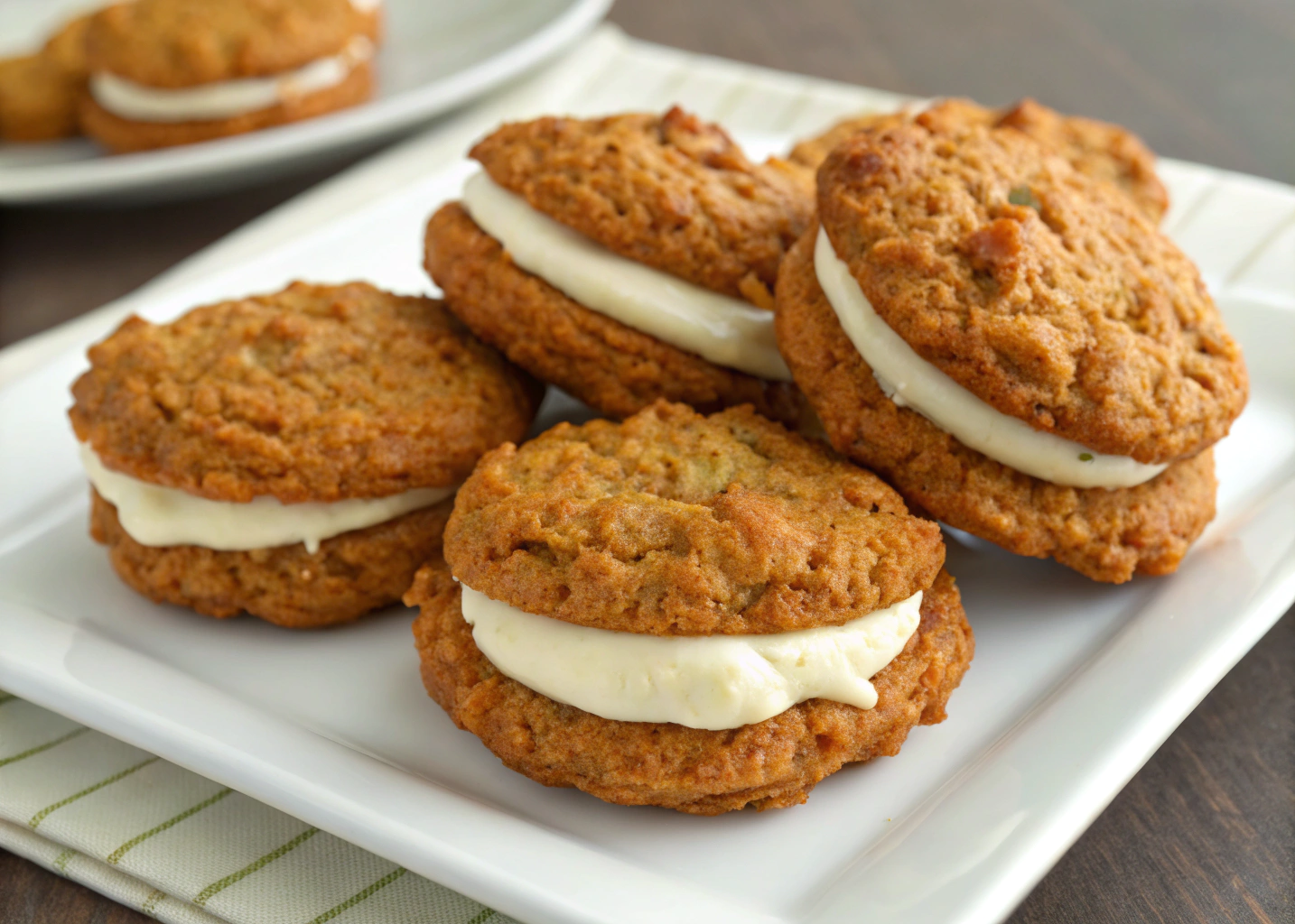 Carrot Cake Cookies with Cream Cheese Filling