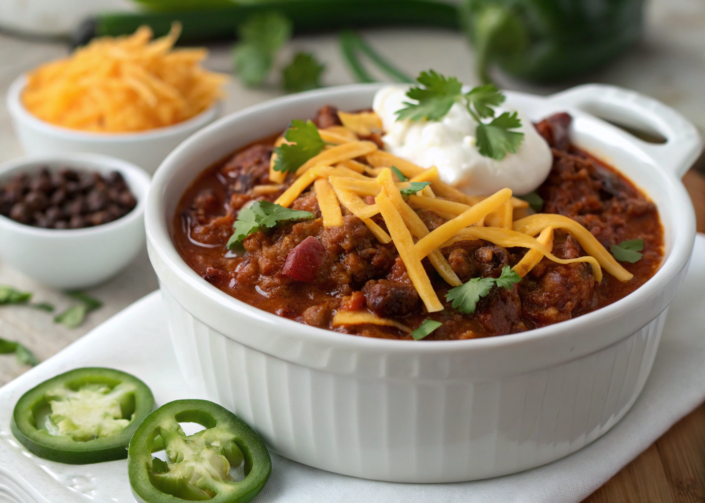 Cheddar Beef Chili With Smoky Spices and a Creamy Cheese Twist