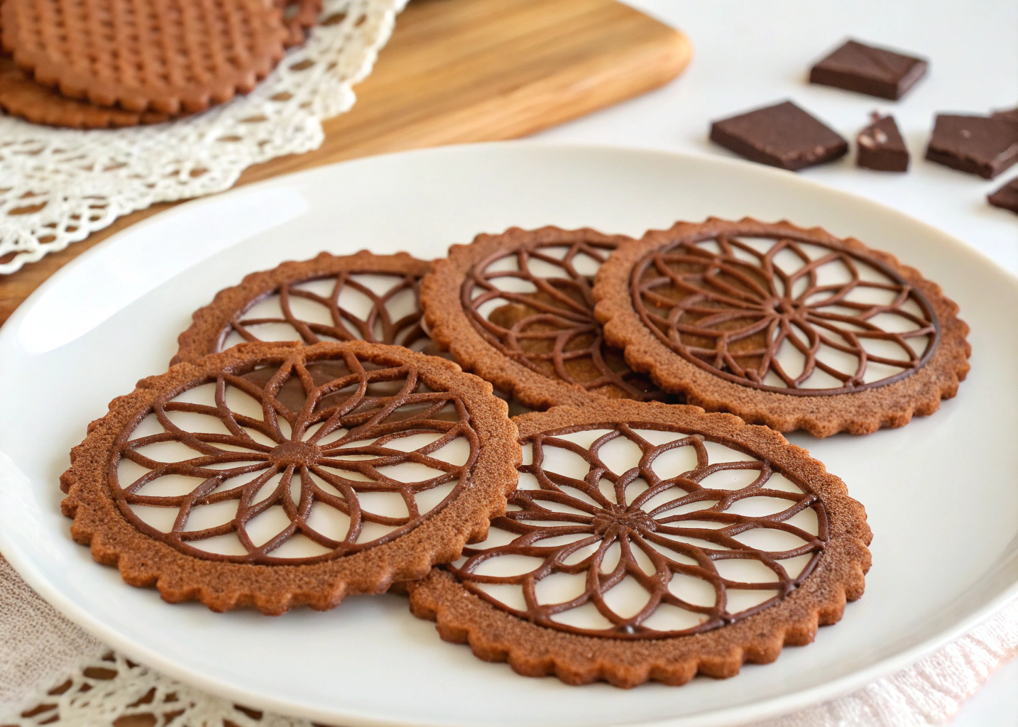 Chocolate Lace Cookies: Thin, Crispy, and Irresistibly Delicate