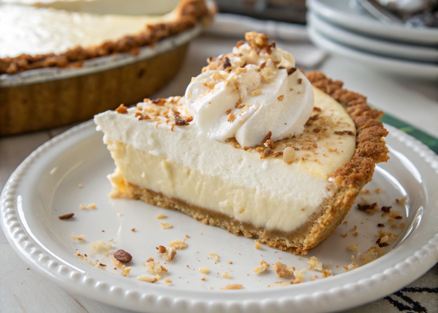 Classic Coconut Cream Pie with a Silky Filling and Toasted Topping