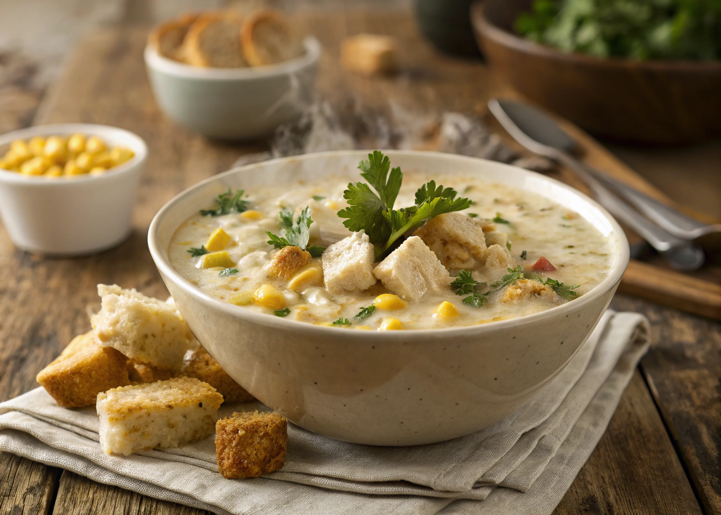 Creamy White Chicken Chili Corn Chowder: The Best of Two Comfort Classics