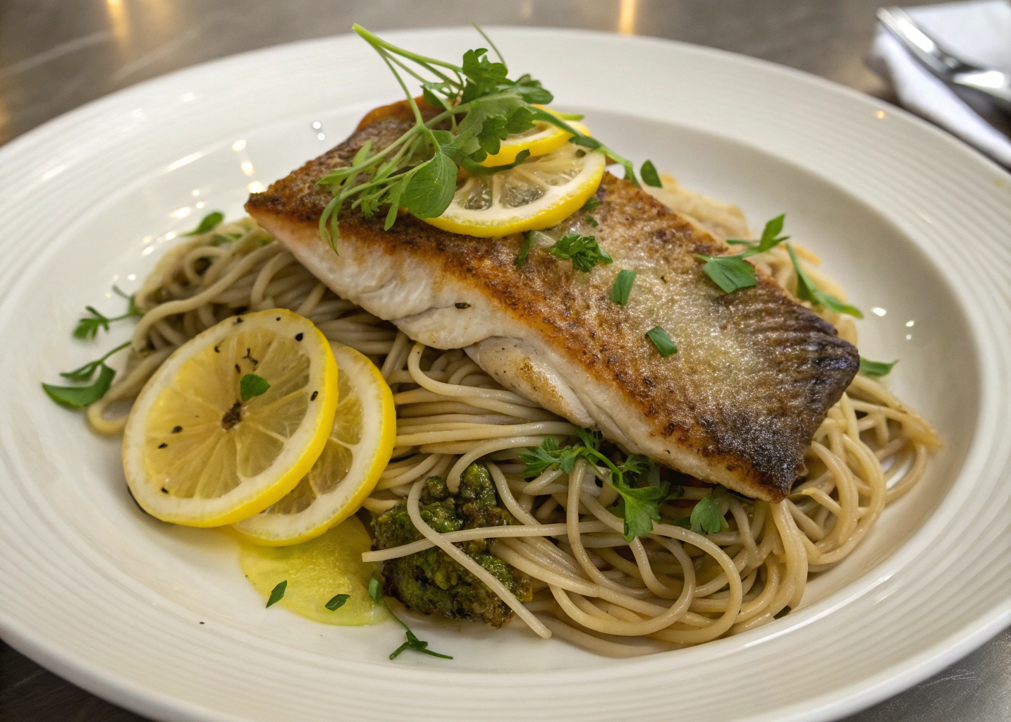 Crispy Striped Bass with Citrus Soba: A Light Yet Flavor-Packed Dinner