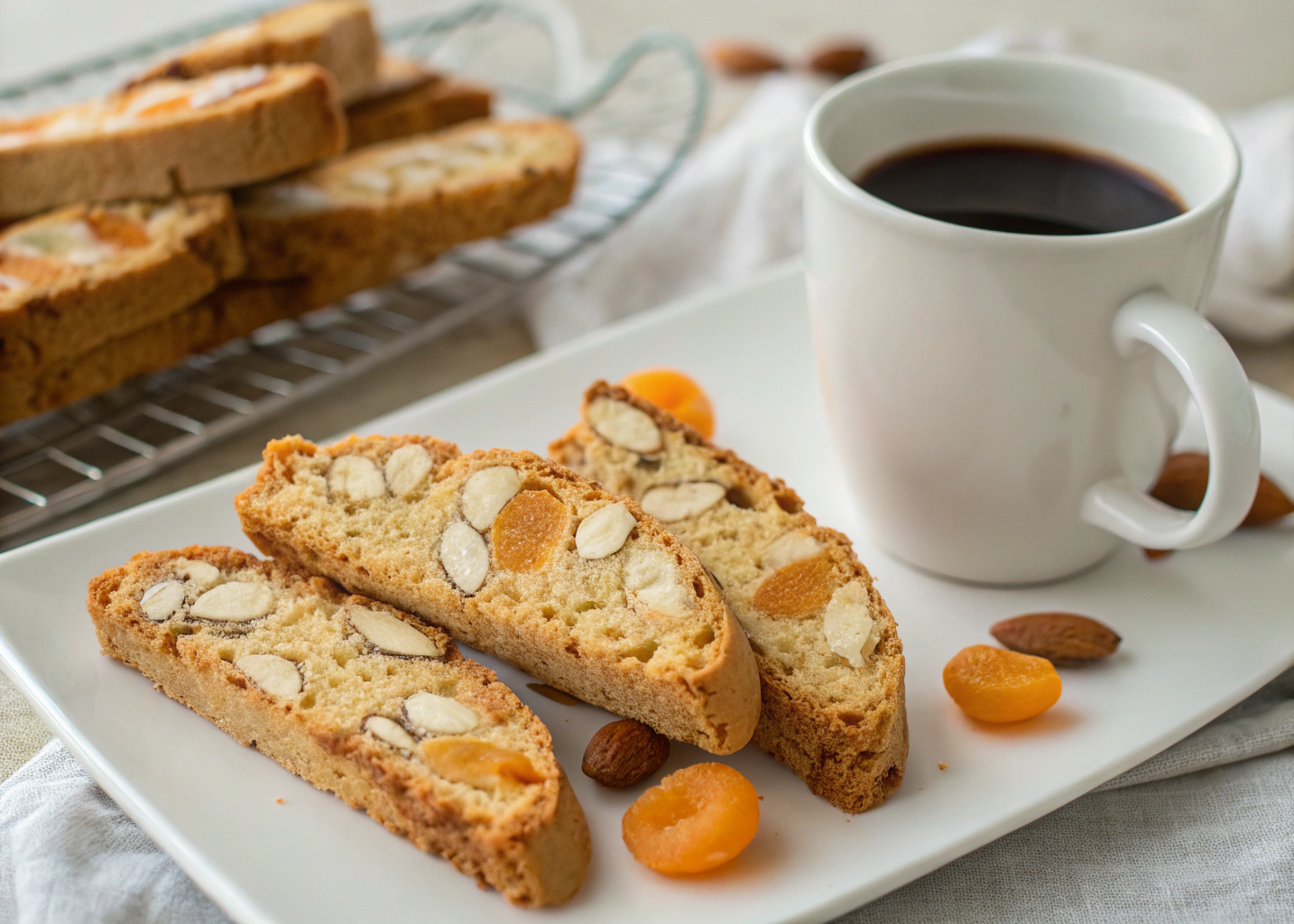 Crunchy Almond & Apricot Biscotti: A Perfect Pairing for Coffee