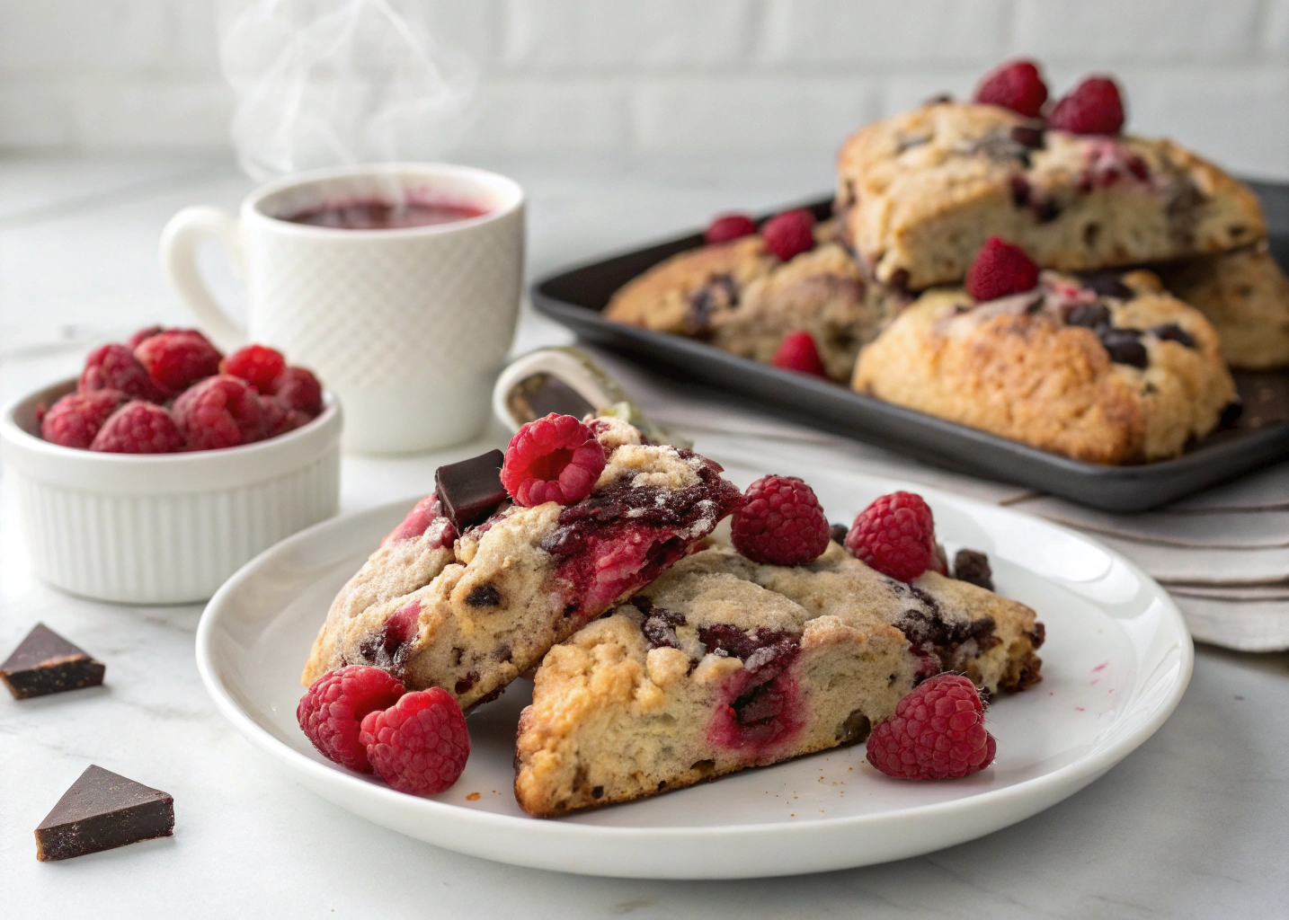 Decadent Raspberry Chocolate Scones: A Perfectly Sweet Treat
