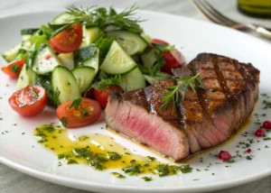 Elevate Dinner with This Juicy Steak and Refreshing Cucumber Salad