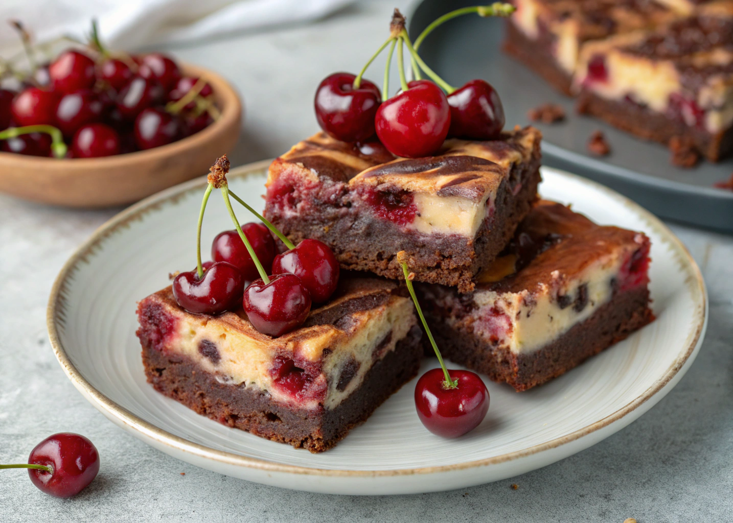 Fudgy, Tangy, and Cherry-Loaded: My Go-To Cheesecake Brownies