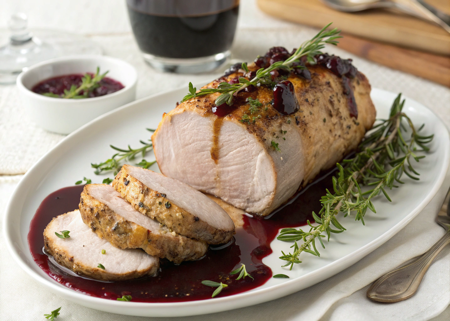Garlic Pork Loin with Wine Sauce: A Juicy and Elegant Dinner