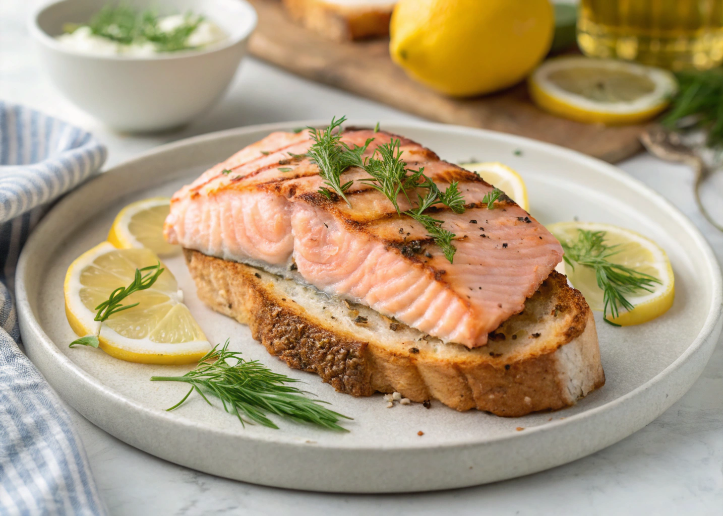 Grilled Salmon on Sourdough: A Delicious & Nutritious Meal