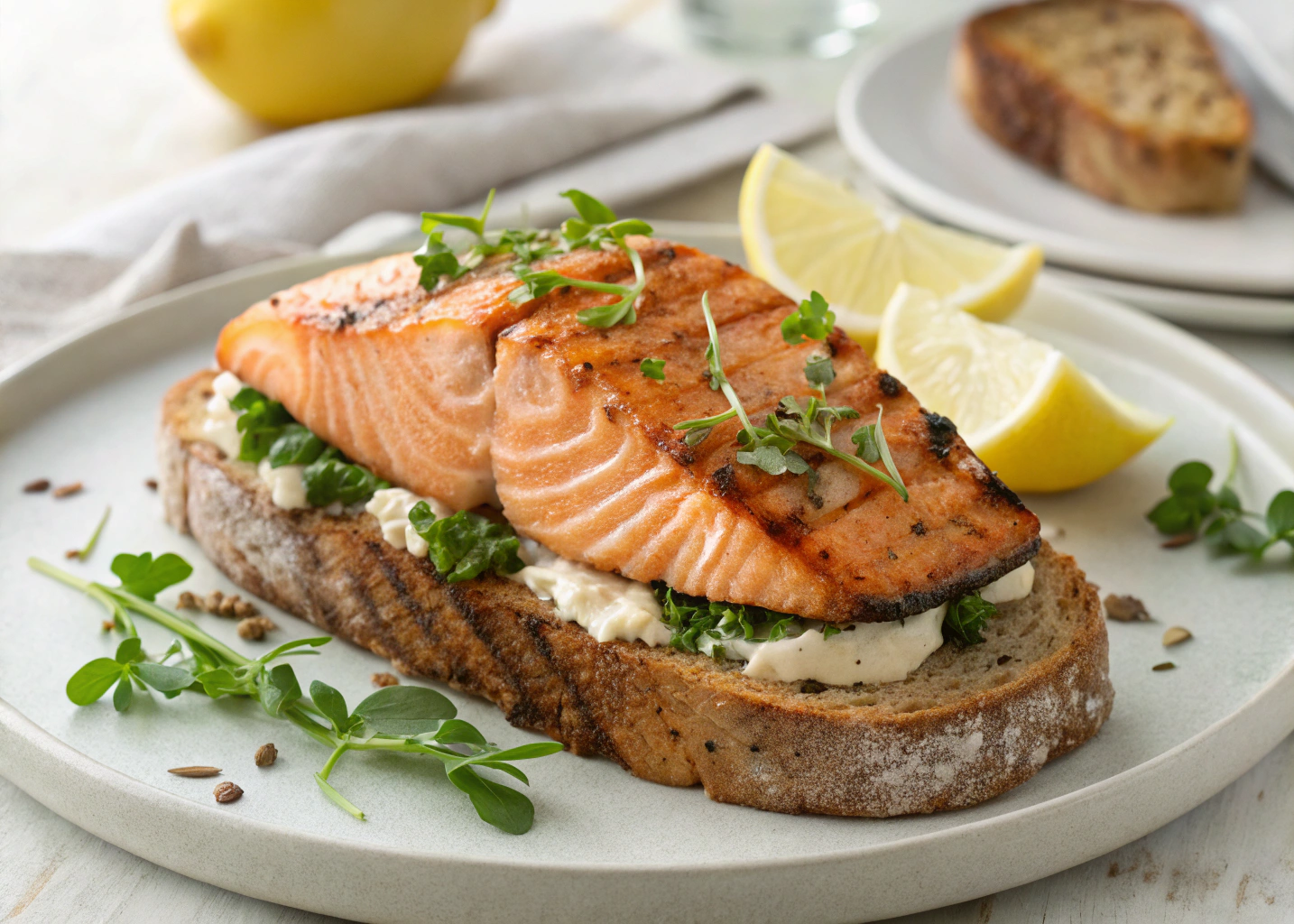 Grilled Salmon on Sourdough: A Delicious & Nutritious Meal