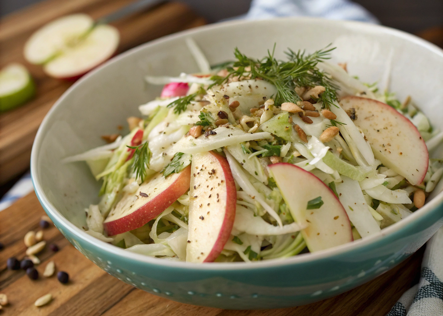 Healthy and Crunchy Apple-Fennel Slaw – A Fresh Twist on Coleslaw