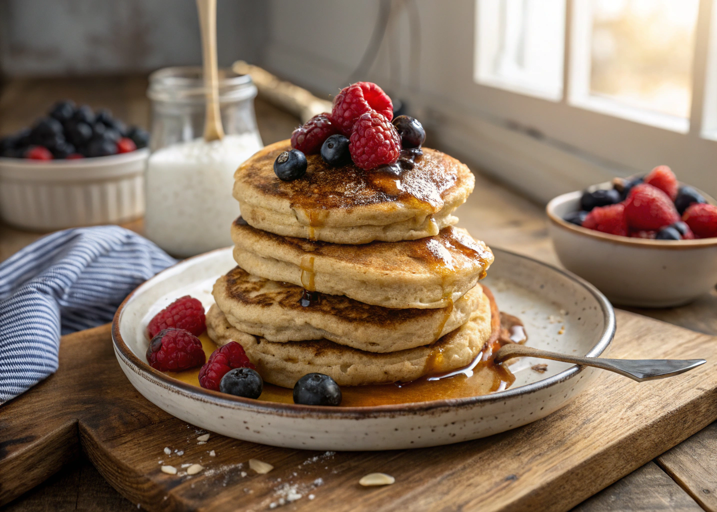Healthy Whole-Grain Pancakes: A Nutritious & Fluffy Breakfast