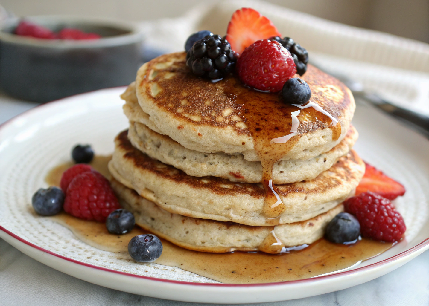 Healthy Whole-Grain Pancakes: A Nutritious & Fluffy Breakfast