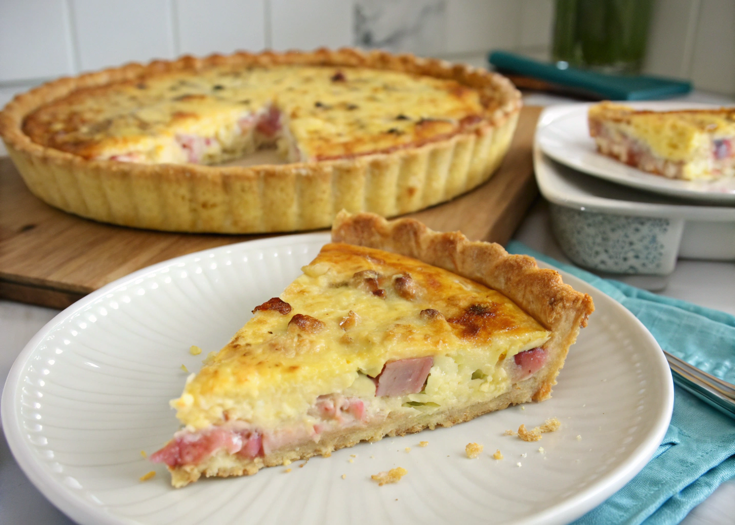 Heavenly Ham and Cheese Quiche for an Easy Easter Morning