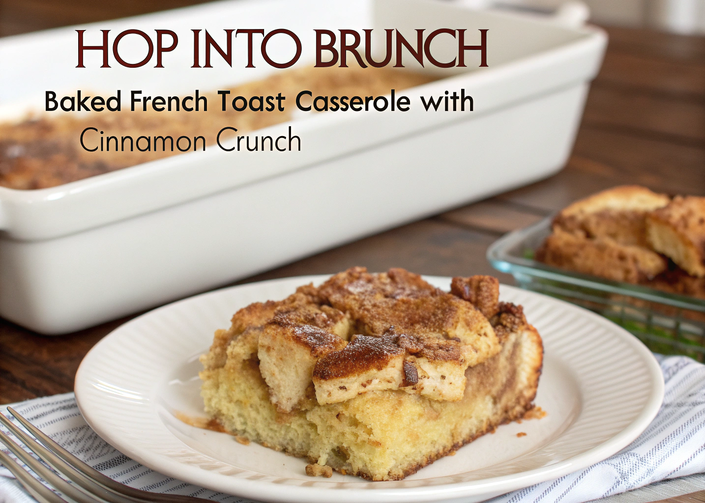 Hop Into Brunch: Baked French Toast Casserole with a Cinnamon Crunch