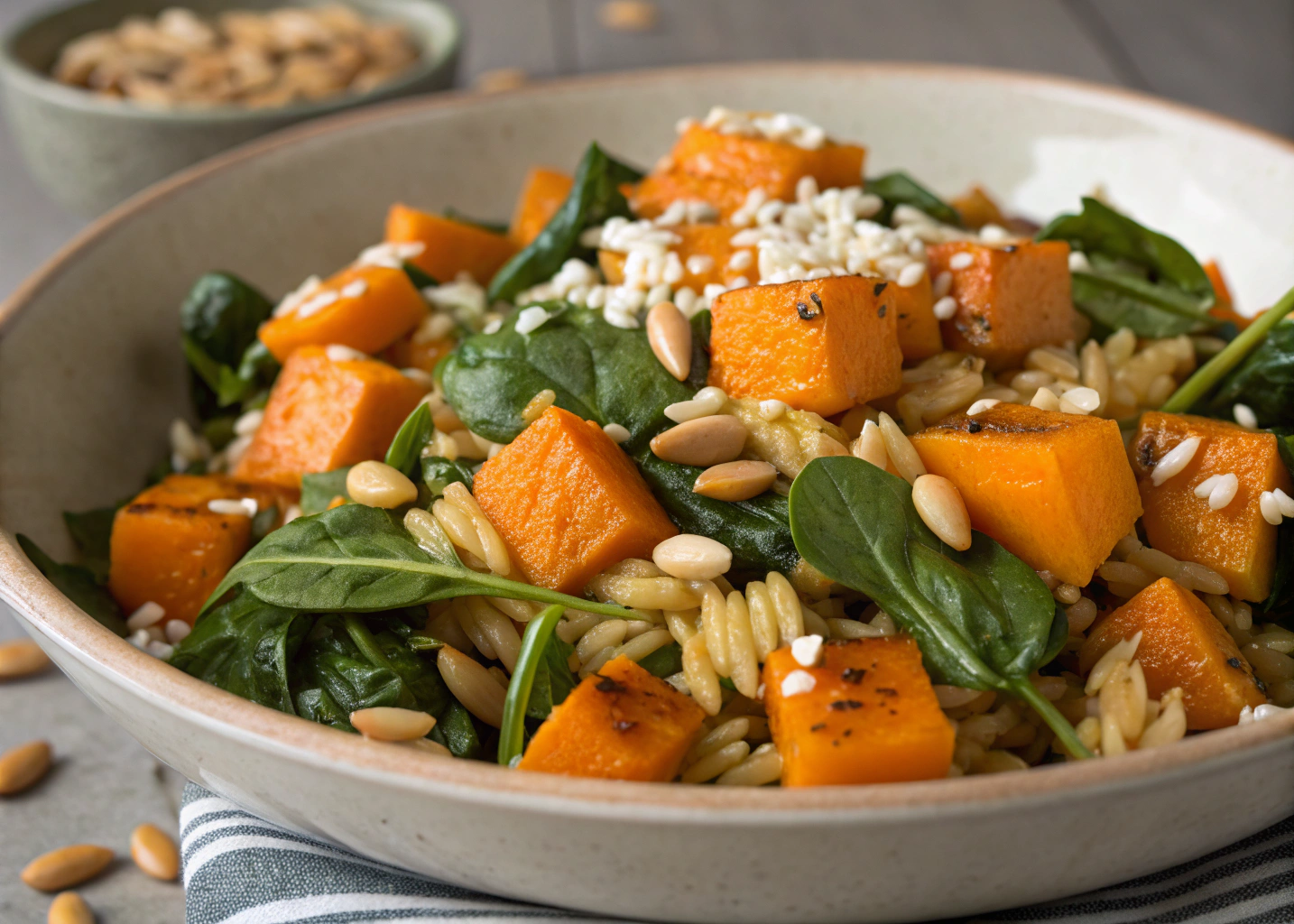 How I Make This Roasted Butternut Squash and Spinach Orzo Salad That’s Cozy, Bright, and Perfect for