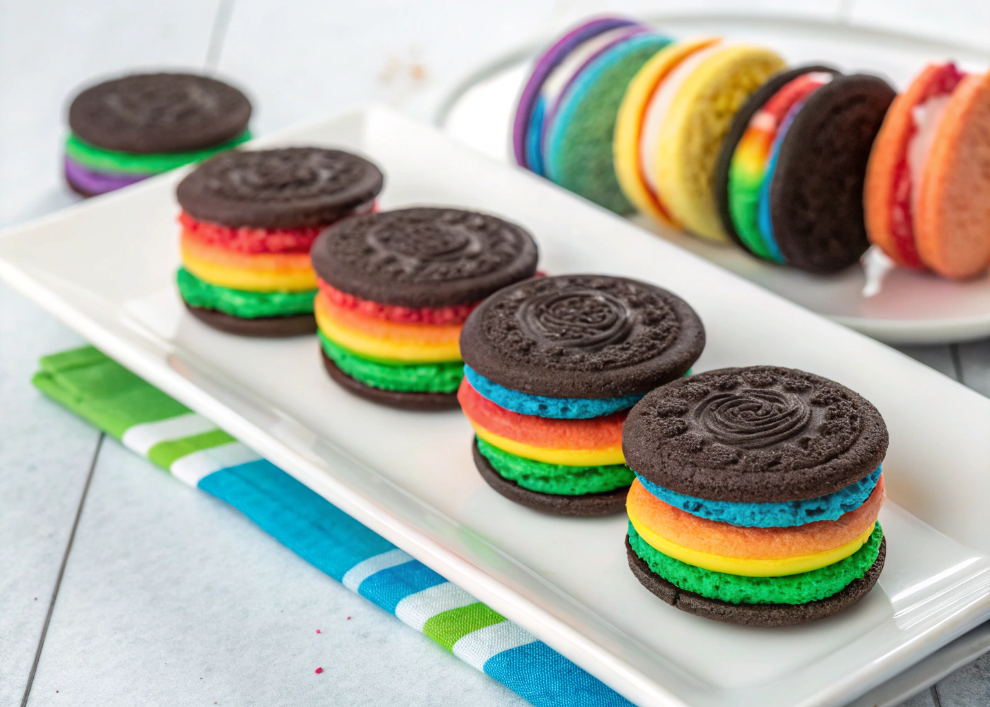 Kid-Friendly Dessert: Rainbow S’mOreo Cookies You Can Bake in 10 Minutes