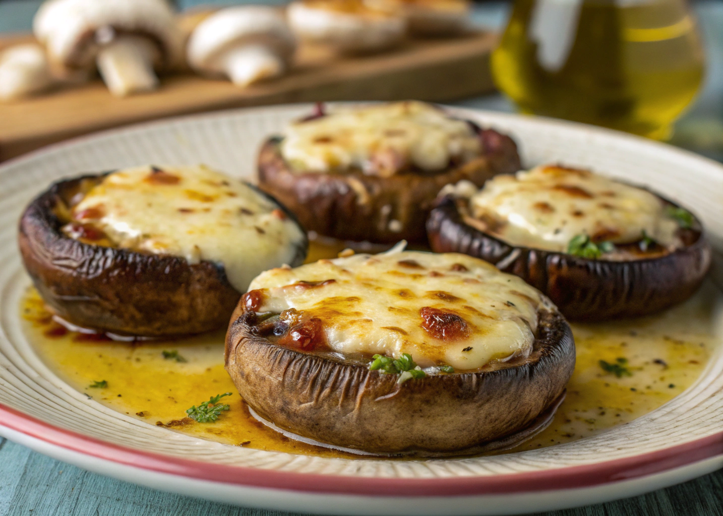 Marinated Portobello Mushrooms with Provolone: A Savory Delight