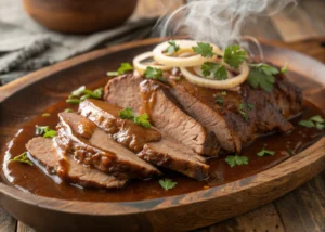 Melt-in-Your-Mouth Slow Cooker Brisket with Rich Brown Gravy