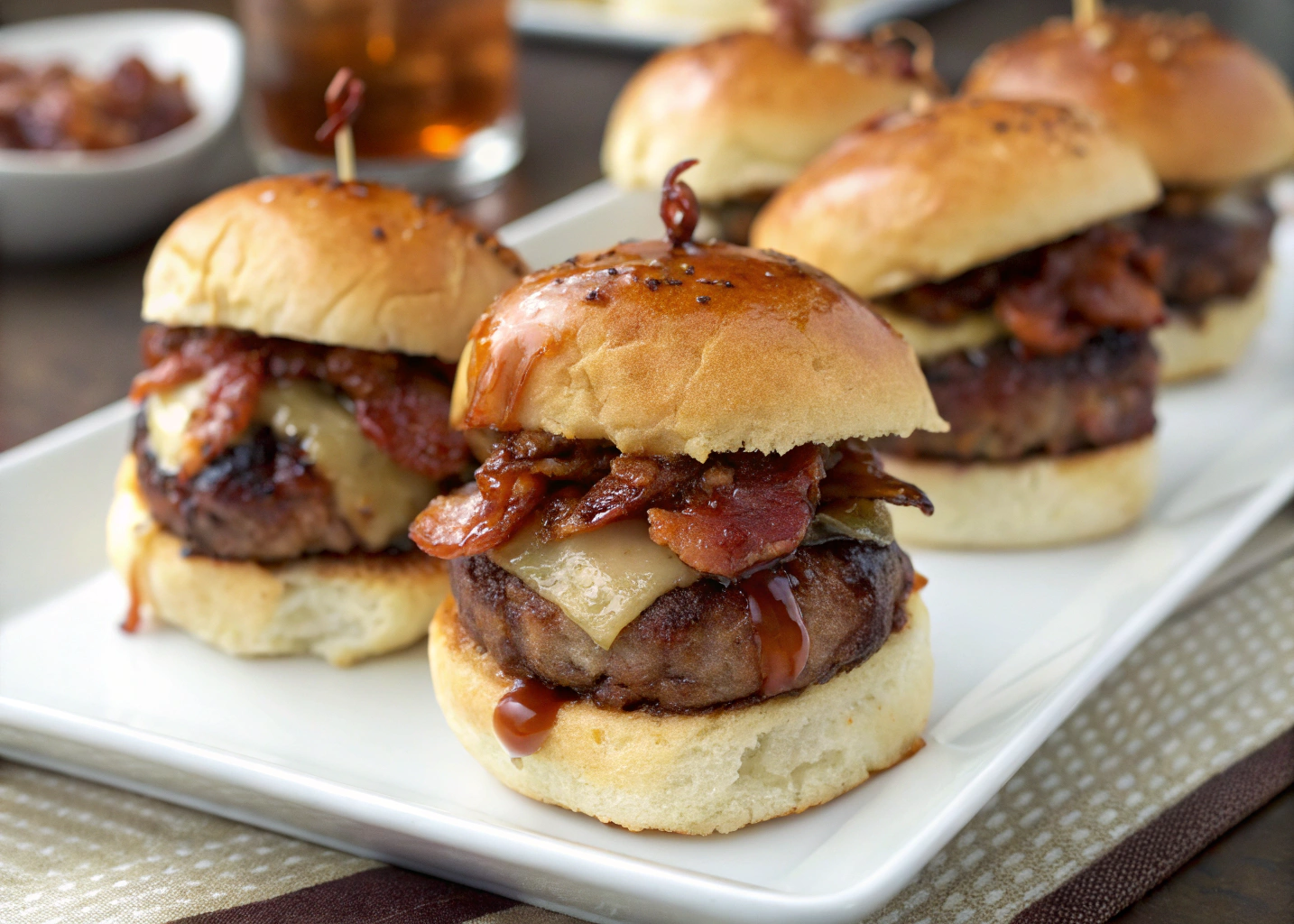 Must-Try Sweet & Smoky Maple Bacon Stuffed Sliders