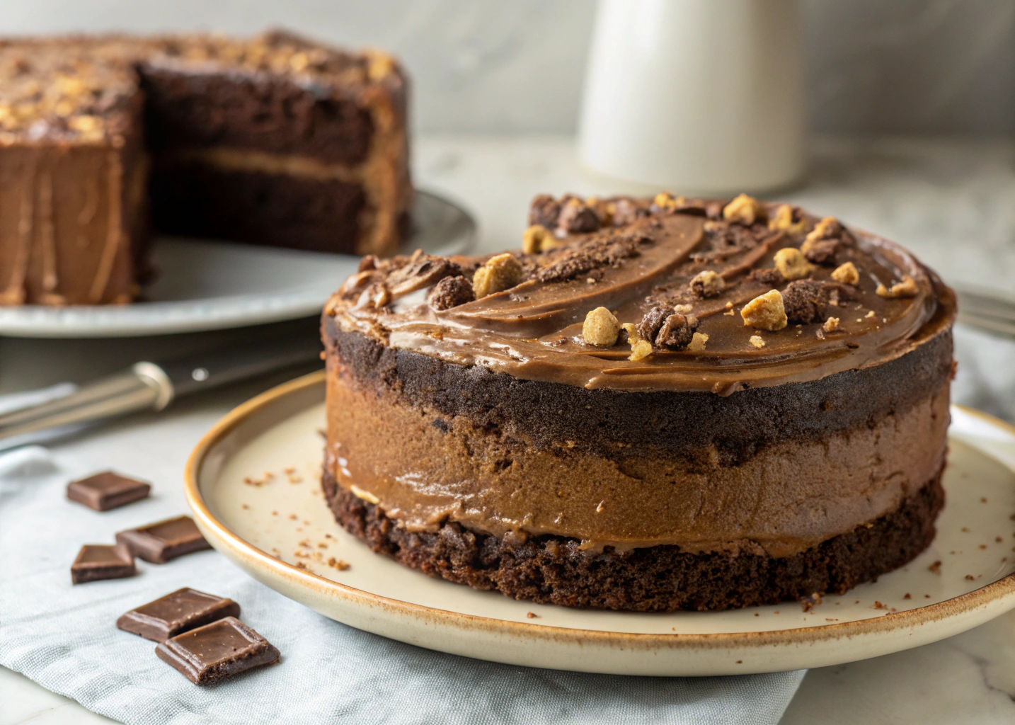 No Flour, No Fuss, Just Rich, Gooey Peanut Butter Chocolate Cake