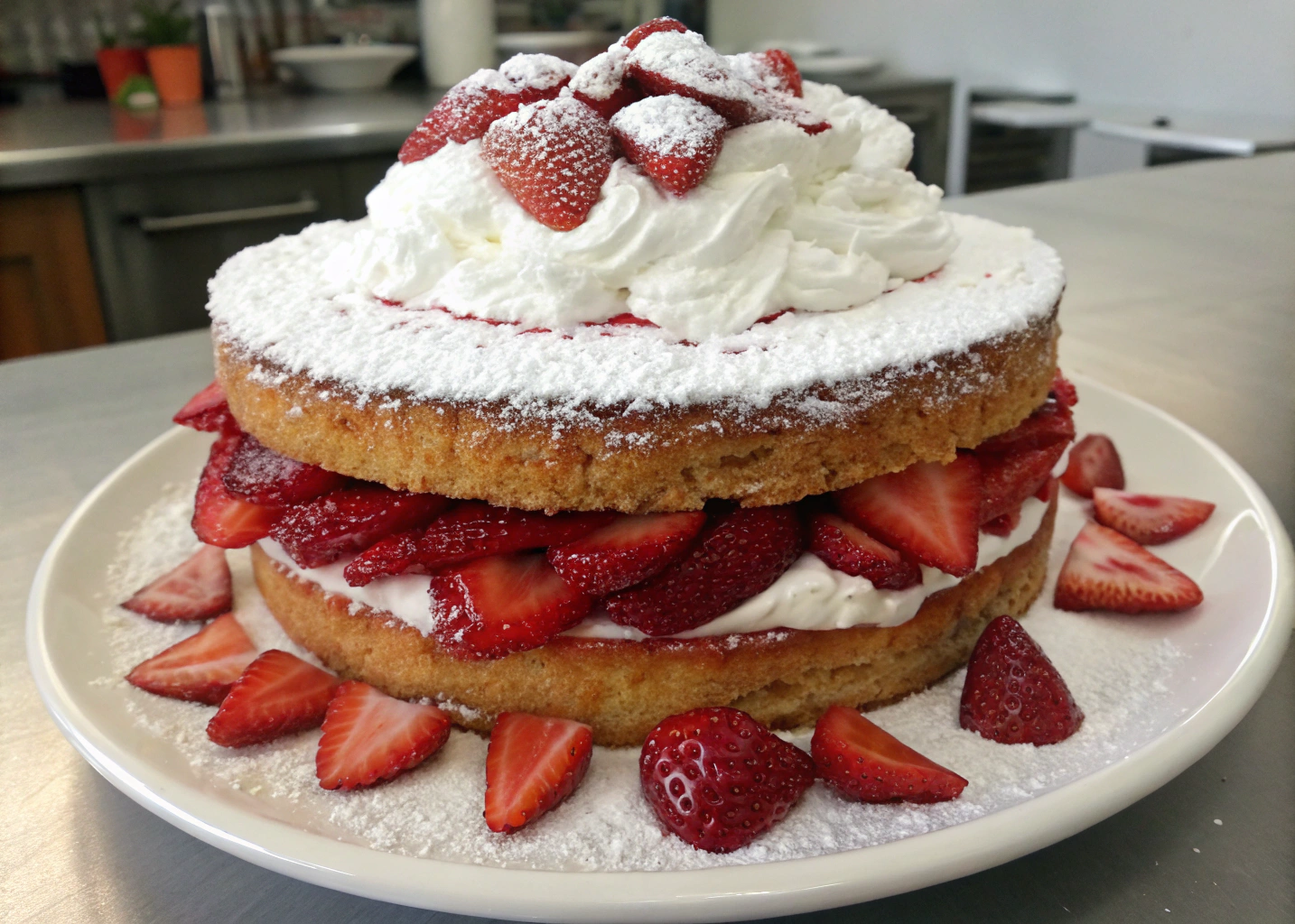Old-School Strawberry Torte