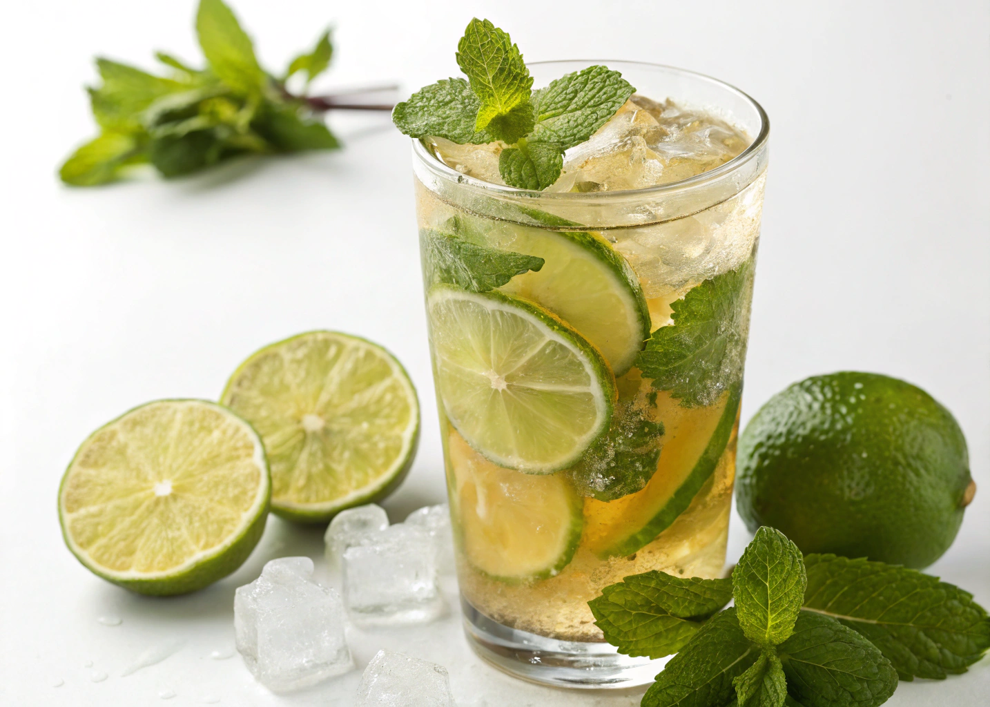 Refreshing Minty-Lime Iced Tea: Hydrating & Healthy Beverage