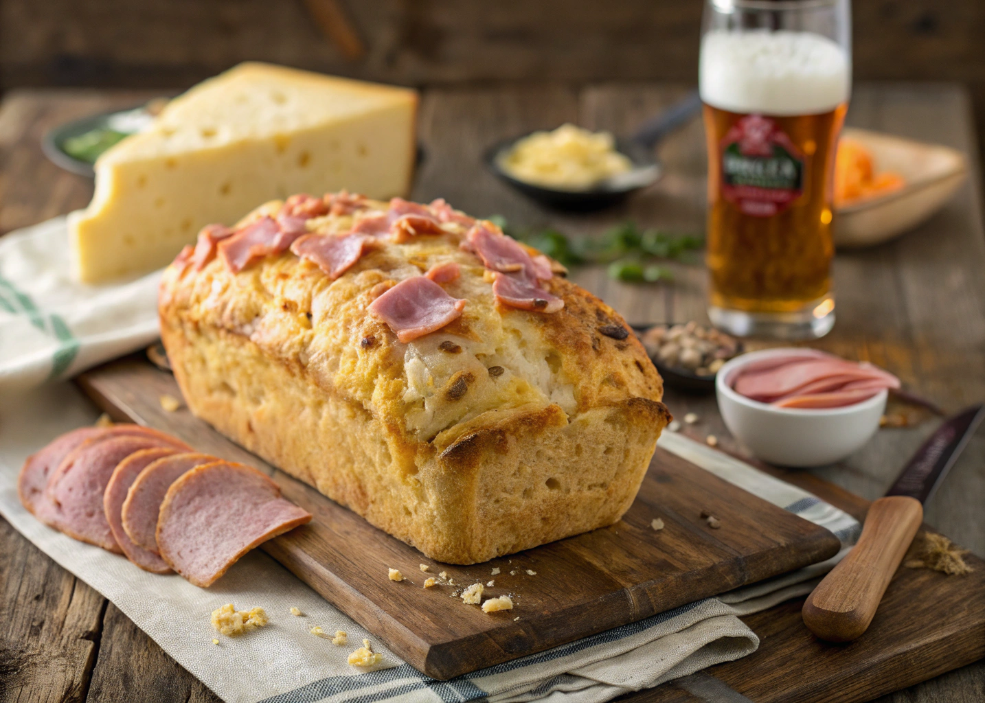 Savory Ham and Cheese Beer Bread: The Ultimate Easy Loaf
