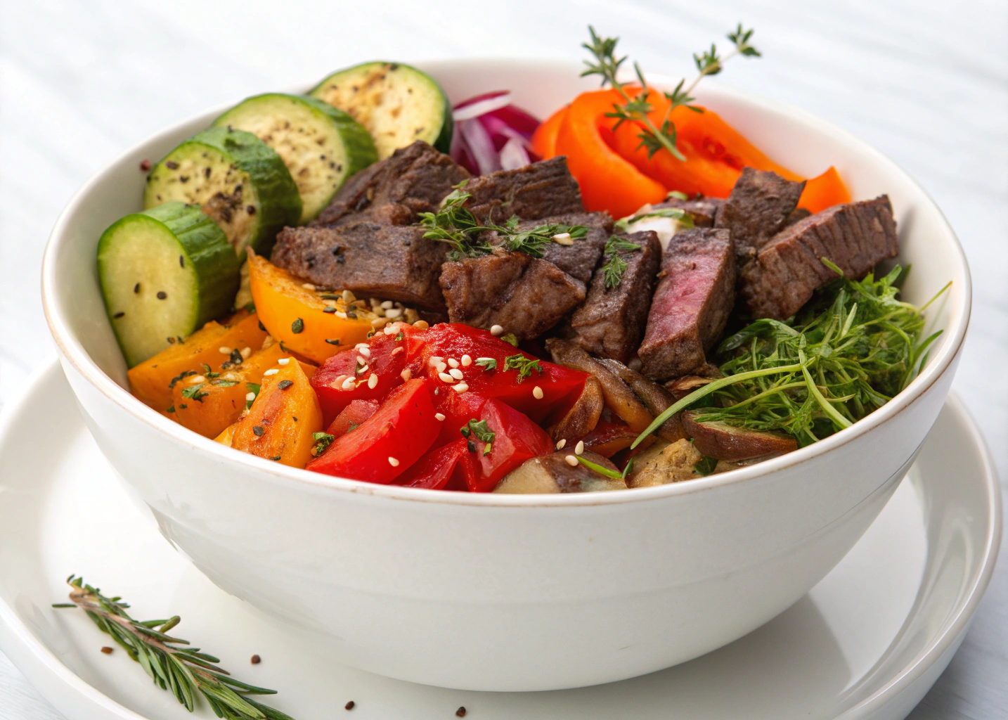Simple Steak Kebab Bowls Packed with Flavor and Color