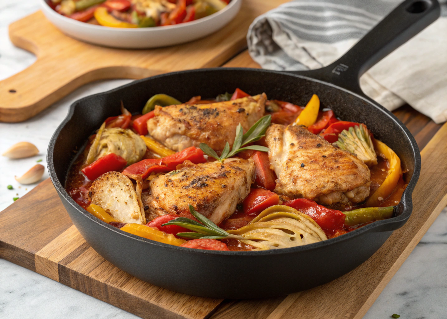 Skillet Sicilian Chicken: A One-Pan Meal Bursting with Mediterranean Flavors