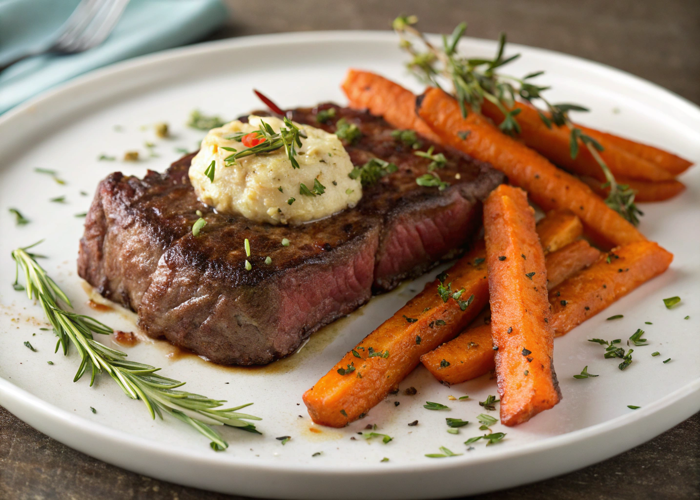Spice Things Up with This Harissa Butter Steak and Roasted Carrot Combo