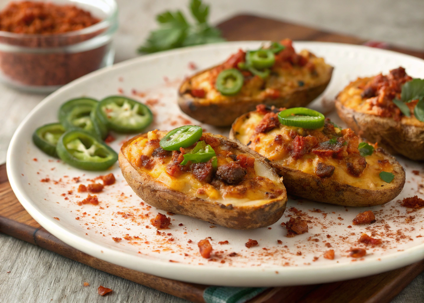 Spicy & Cheesy Southwestern Potato Skins: A Crowd-Pleasing Snack