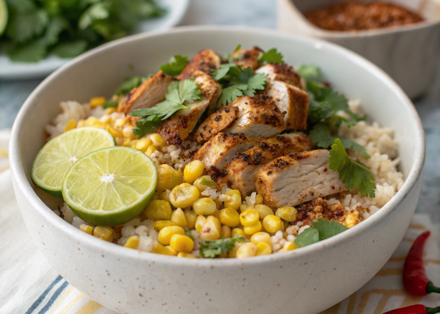 Street Corn Chicken Rice Bowl: A Flavor-Packed Meal in One Bowl