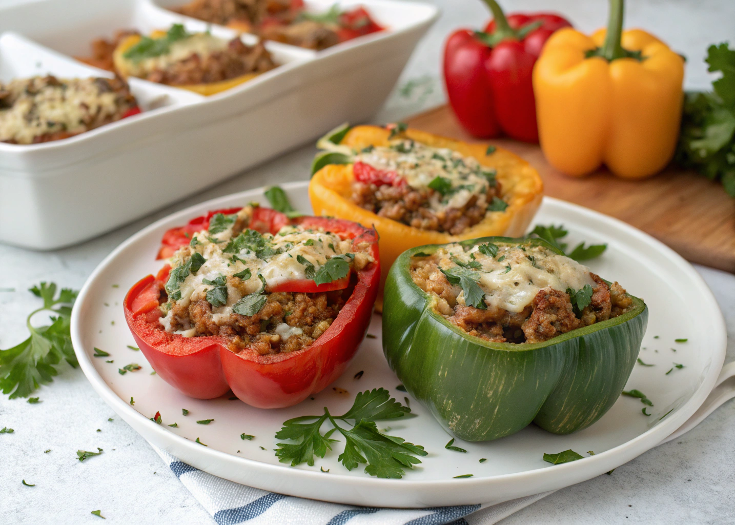 Stuffed Peppers Done Right – A Savory, Cheesy, and Satisfying Meal