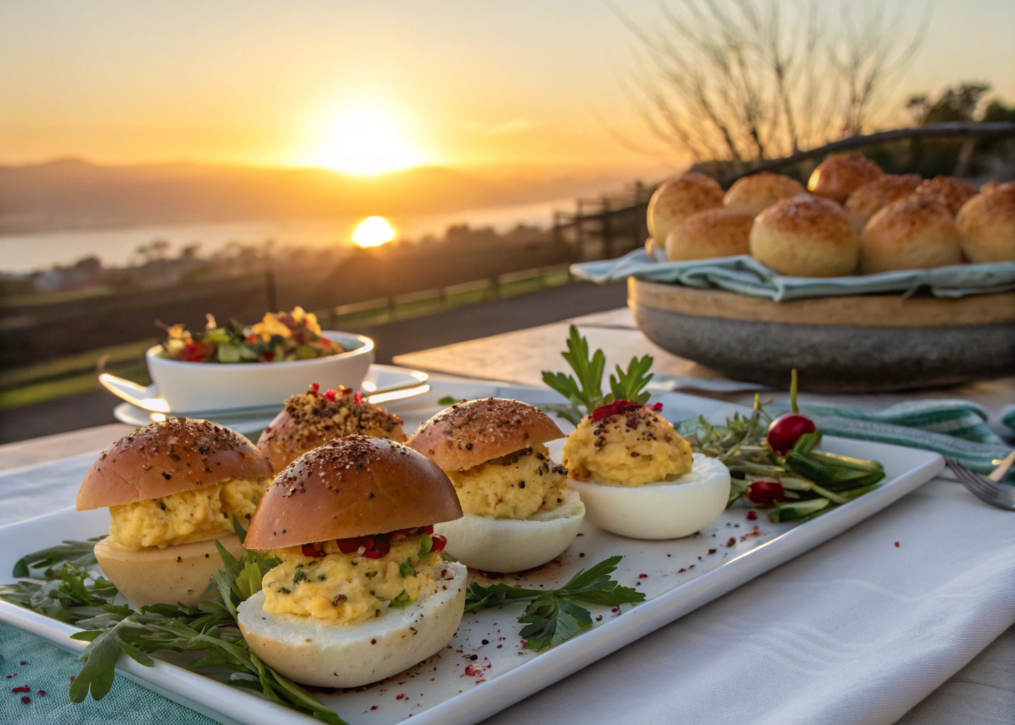 Sunrise on Sunday: Deviled Egg Breakfast Sliders for Your Easter Table