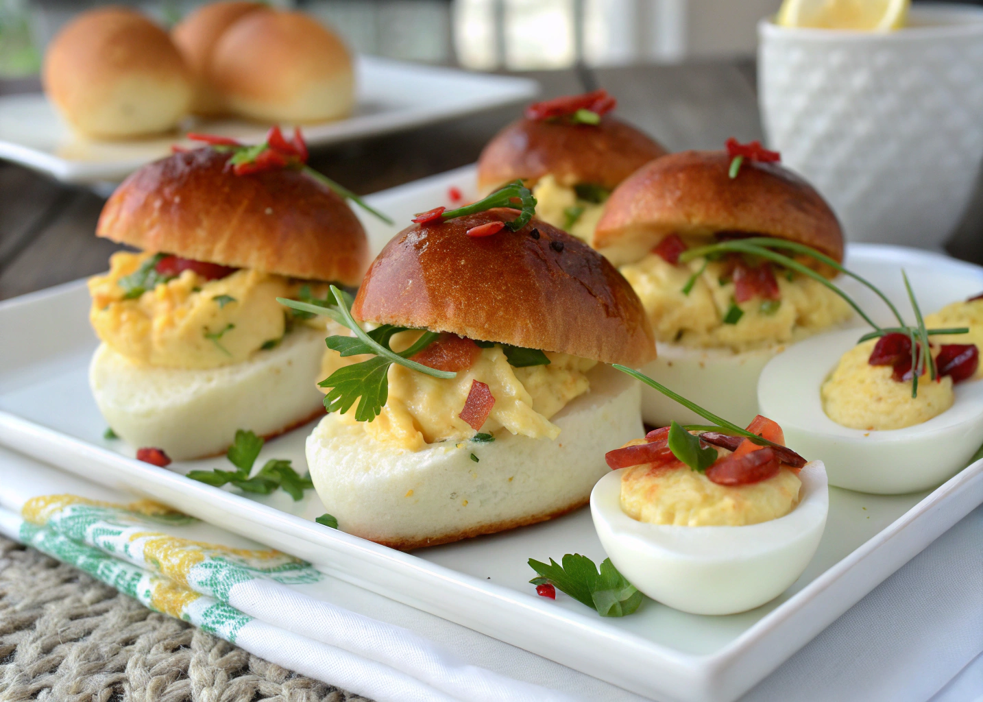 Sunrise on Sunday: Deviled Egg Breakfast Sliders for Your Easter Table
