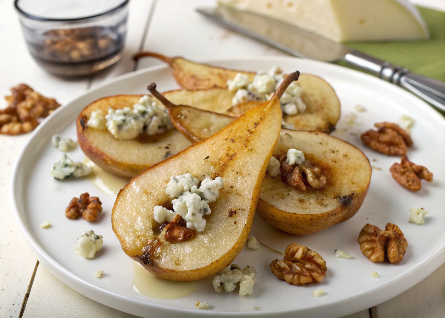 Sweet, Savory, and Stunning: My Go-To Roasted Pear Recipe with Blue Cheese and Toasted Walnuts