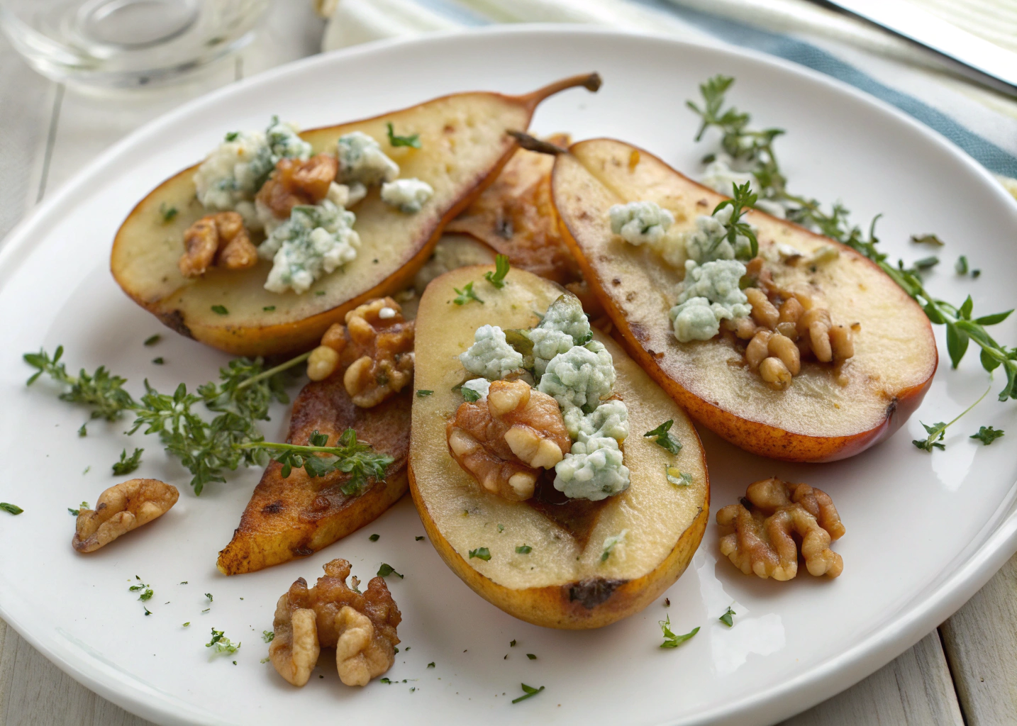 Sweet, Savory, and Stunning: My Go-To Roasted Pear Recipe with Blue Cheese and Toasted Walnuts