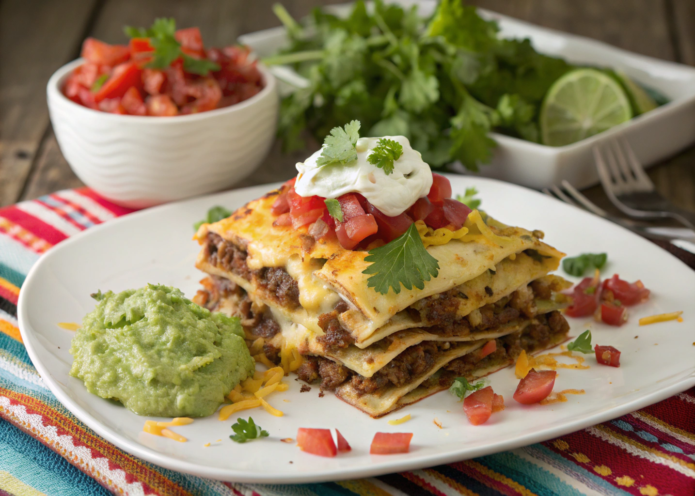 Tex-Mex Style Taco Lasagna