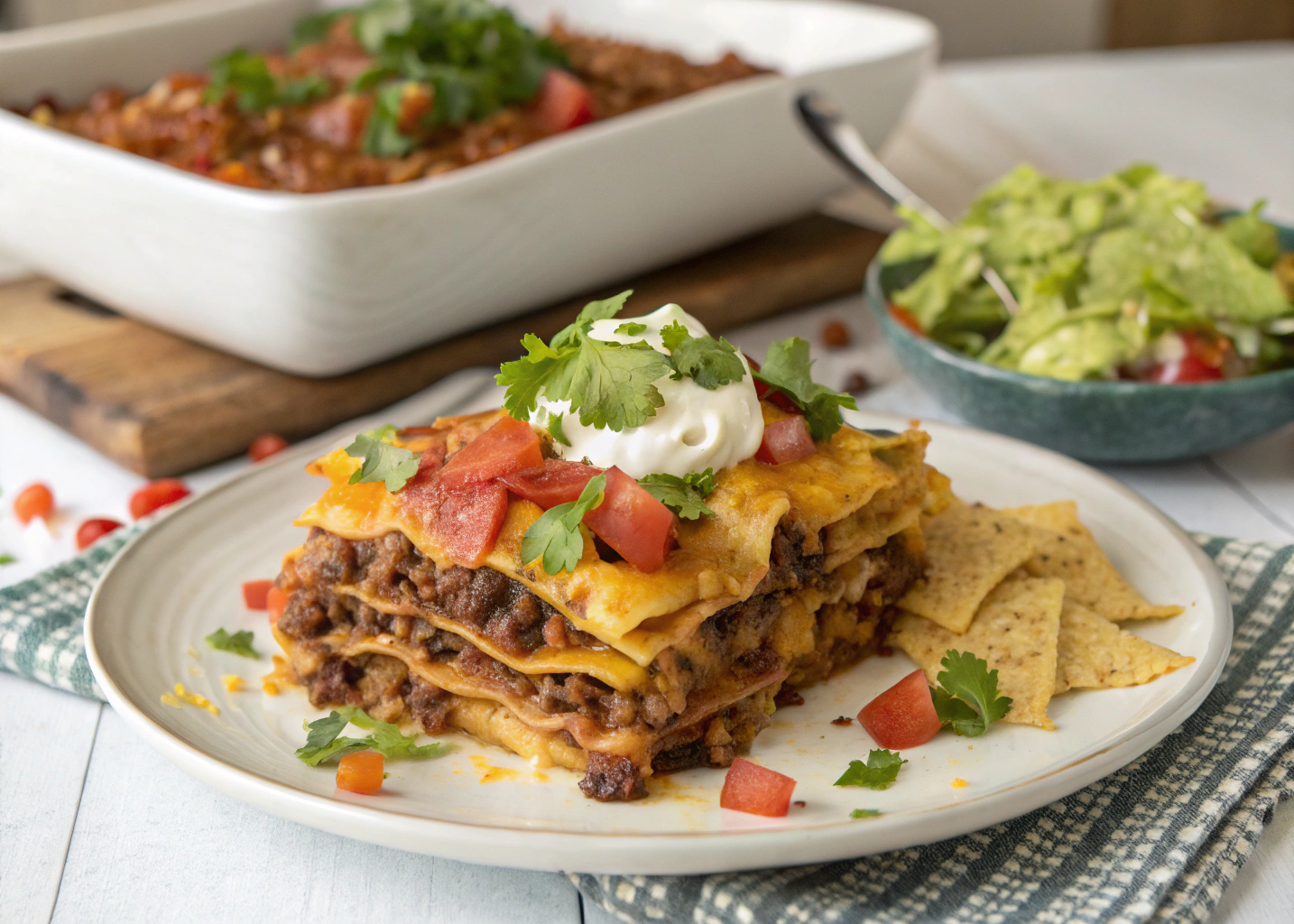 Tex-Mex Style Taco Lasagna