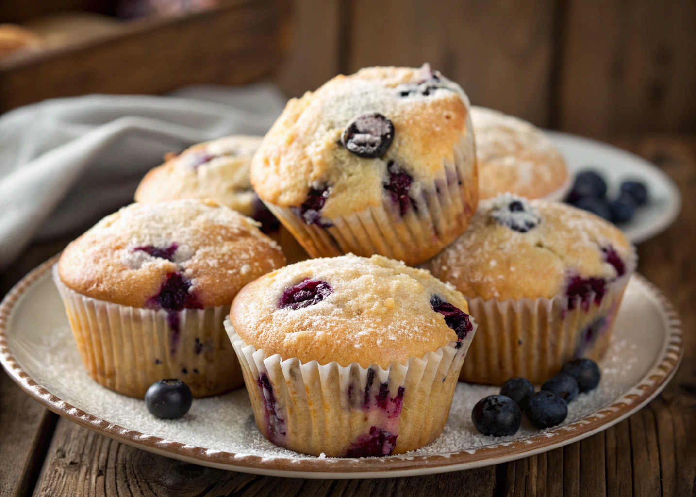 The Best Blueberry Muffins – Soft, Moist, and Bursting with Flavor