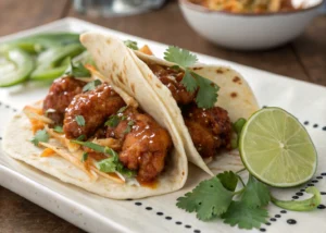 The Viral Crunchy Tortilla Fold Hack Just Got a Korean Fried Chicken Twist