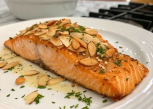This Air Fryer Salmon Almondine Is My New Favorite 20-Minute Dinner