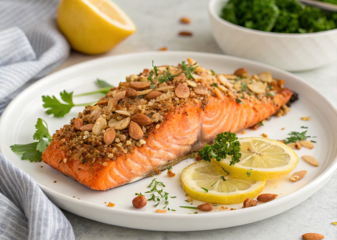 This Air Fryer Salmon Almondine Is My New Favorite 20-Minute Dinner