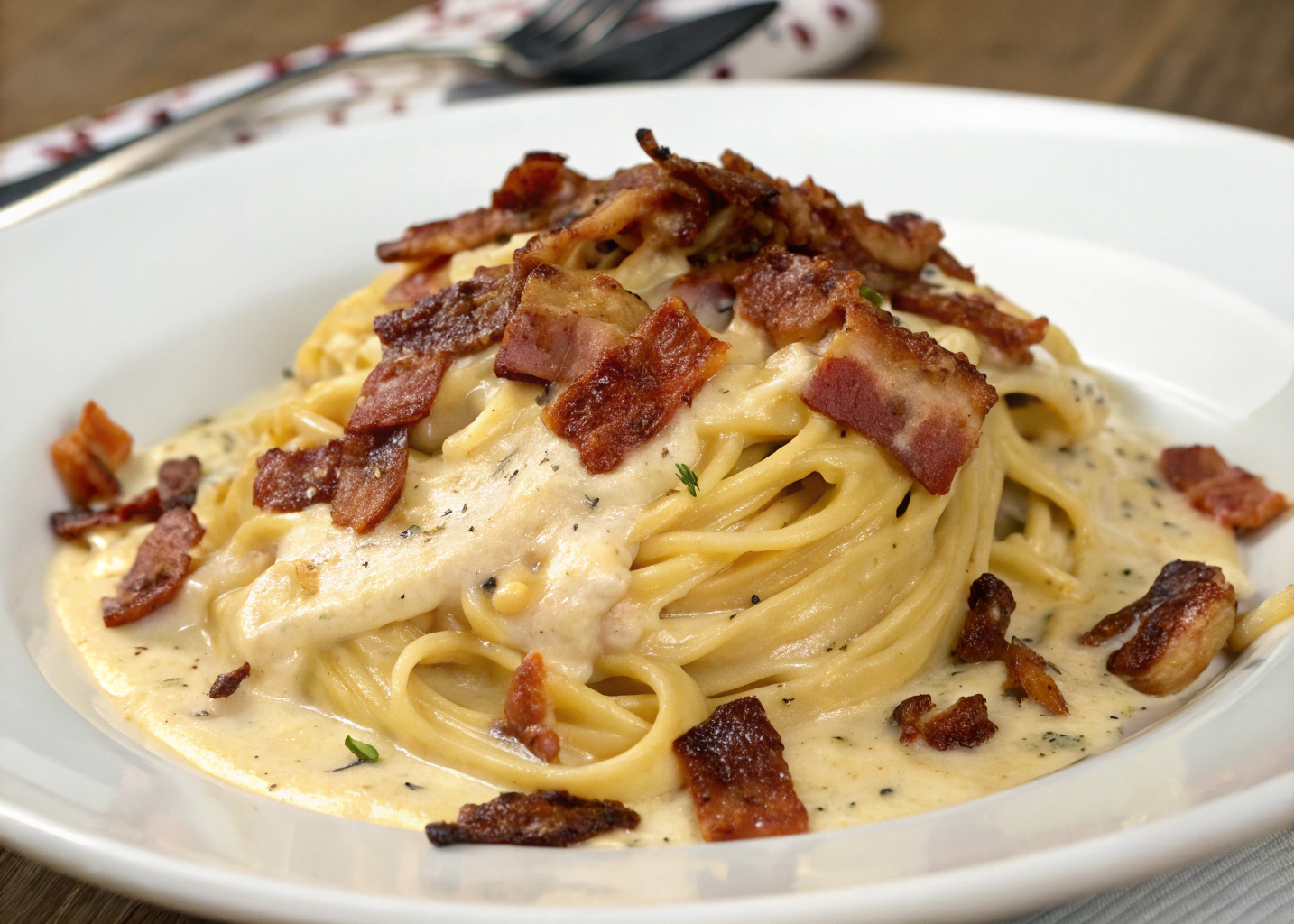 This Bacon Cheeseburger Alfredo Pasta Is My Ultimate One-Pan Comfort Bomb