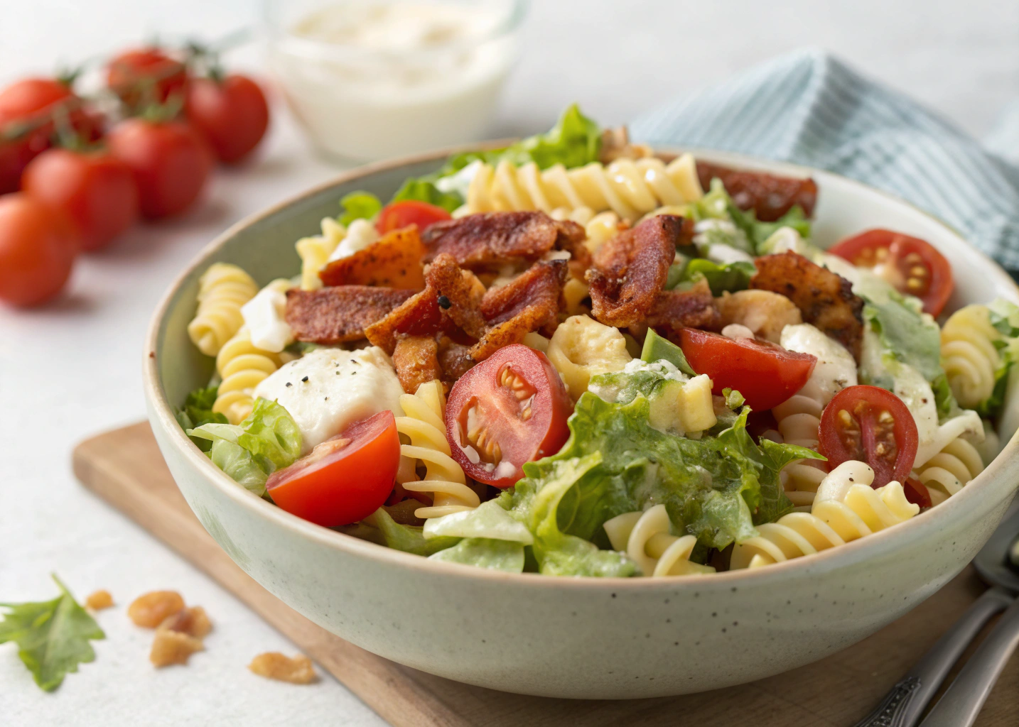 This BLT Pasta Salad Is Summer Lunch in a Bowl